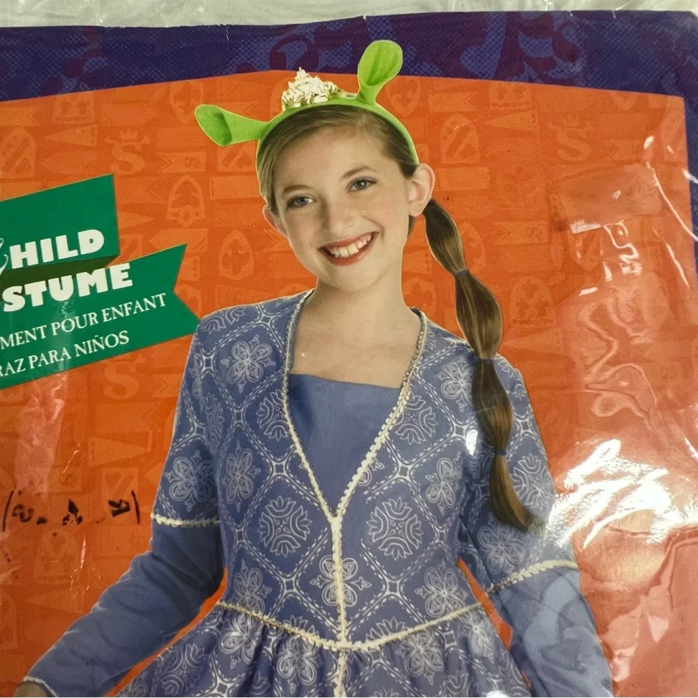 Dreamworks Shrek Princess Fiona Costume dress - Blue and Green NEW M 8-10